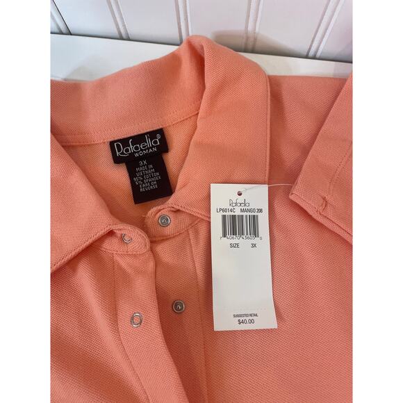 NWT Rafaella Women’s Mango Long Sleeve Shirt & High Low Top Bundle Plus Size 3X - Picture 5 of 8